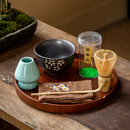 Tea Bowl Matcha Brushing Tea Tool Set Japanese Gift Box