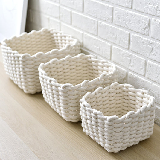 Cotton Cord Woven Storage Basket