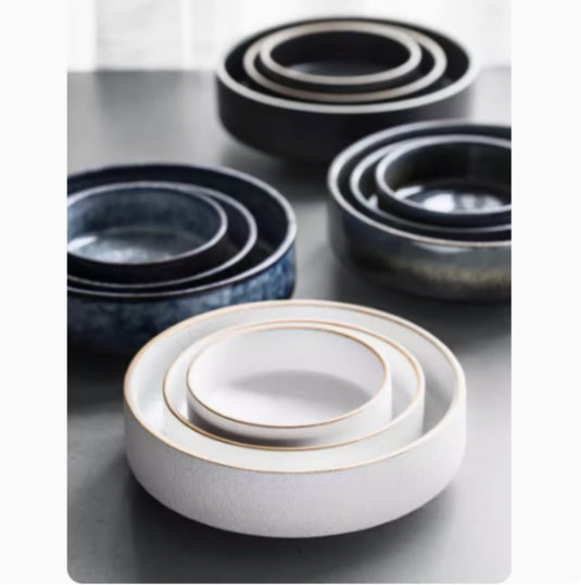 Japanese Vintage Frosted Ceramic Bowl Feature Restaurant Ideas