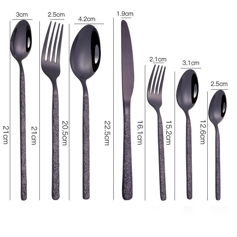Embossed Textured Handle Steak Cutlery Western Cutlery - Grand Goldman