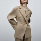 Autumn And Winter Women's Suit Advanced Static Luxury Elegant Lapel Baggy Coat