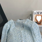 Cropped Sweater Coat Women's Knitted Cardigan