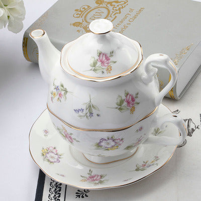 European-style Bone China Tea Set Mother And Son Pot Office