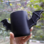 Bat Wing Handle Bone China Mug