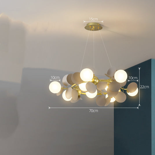 Lustre nordique moderne minimaliste pour salon et chambre à coucher