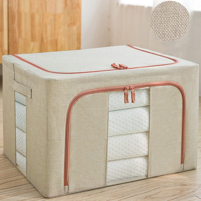 Thick Cotton Linen Storage Box Cloth Art Clothing Folding Wardrobe