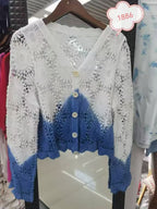 Ethnic Style Handmade Tie-dyed Loose Small Outerwear Top