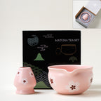 Flower Pattern Tea Whisk Benli Tea Bowl Set