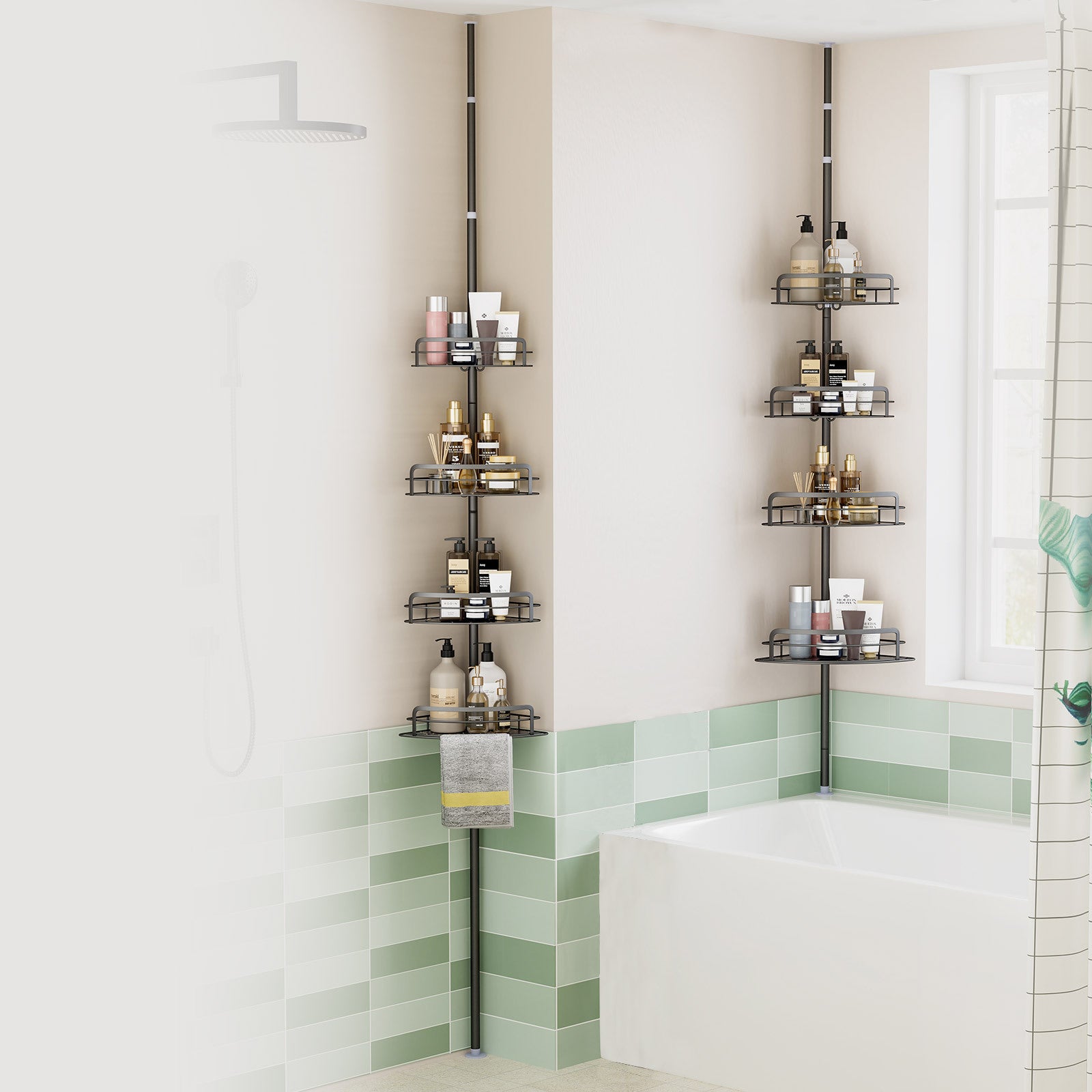 Installation-free Stable Storage Rack Punch-free Bathroom Bathroom Storage Rack