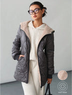 Aveloria Affinna Casual Quilted Loose Hooded Padded Padded Coat Clothes Winter