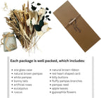 100pcs Artificial Flower Arrangements with Vase Included, Dining Table Centerpiece, Thanksgiving Christmas Pampas Grass Floral Centerpieces, Coffee Table Decor, Faux Flowers in Vase, Centro de Mesa - Grand Goldman