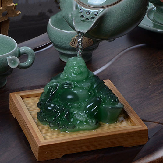 Chinese Buddha Statue Kung Fu Tea Set Decoration