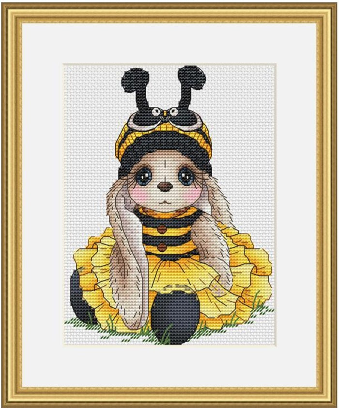 Rabbit style cross stitch set