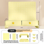 Desktop Wire-wrap Board Storage Rack Iron Home Office Study Desk