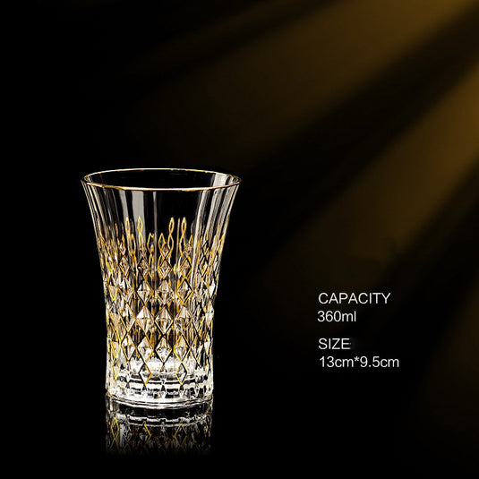 Verre à whisky CDA de luxe doré importé de France, cristal européen