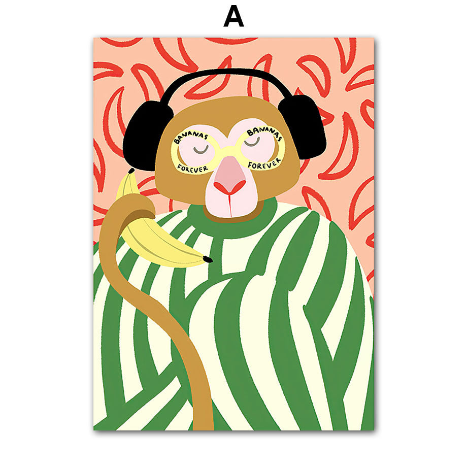 Artistic Style Abstract Poster Dopamine Canvas Decorative Painting