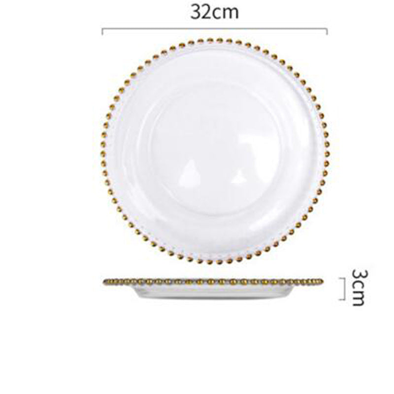 Bone China Western Food Household Round Plate