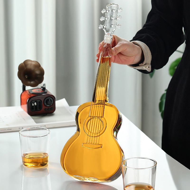 Ensemble carafe guitare créative avec verre borosilicate élevé