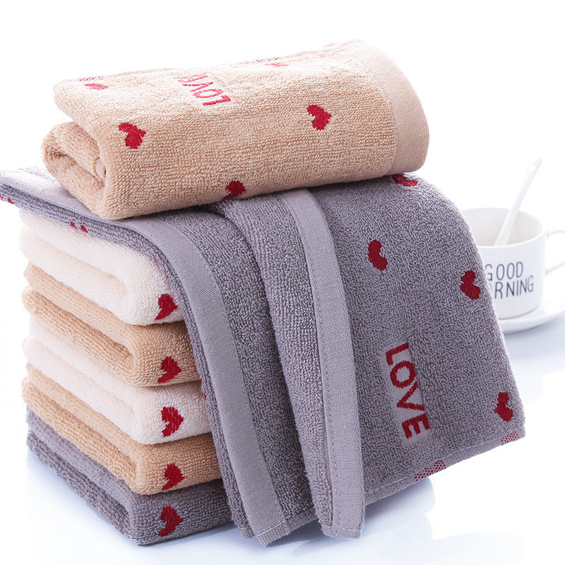 Pure Cotton Couple Embroidery Household Towels