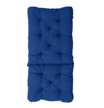 Ensfarvet polyester gårdhave liggestol pude