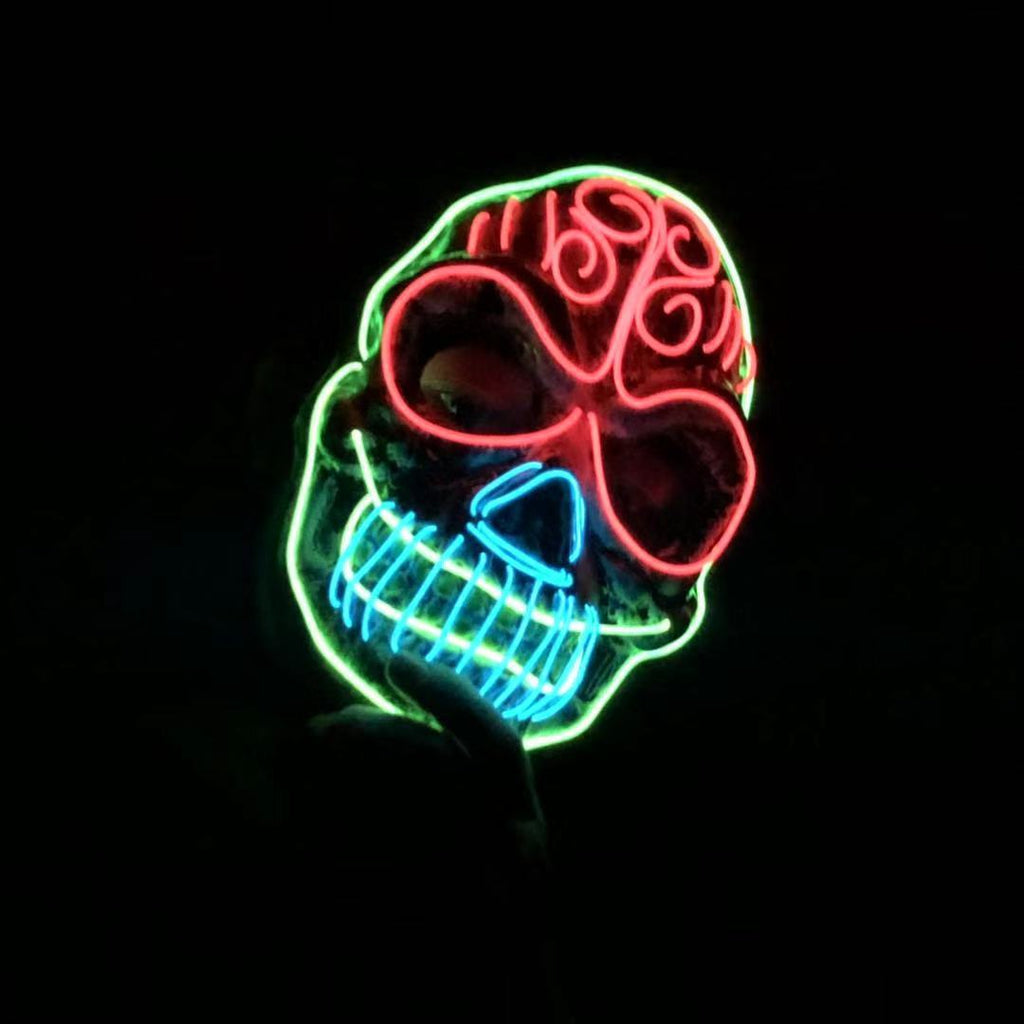 Halloween kranium LED lysende maske