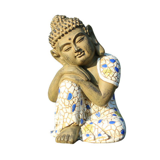 Artisanat de statue de jardin de décoration de bouddha endormi à la mode