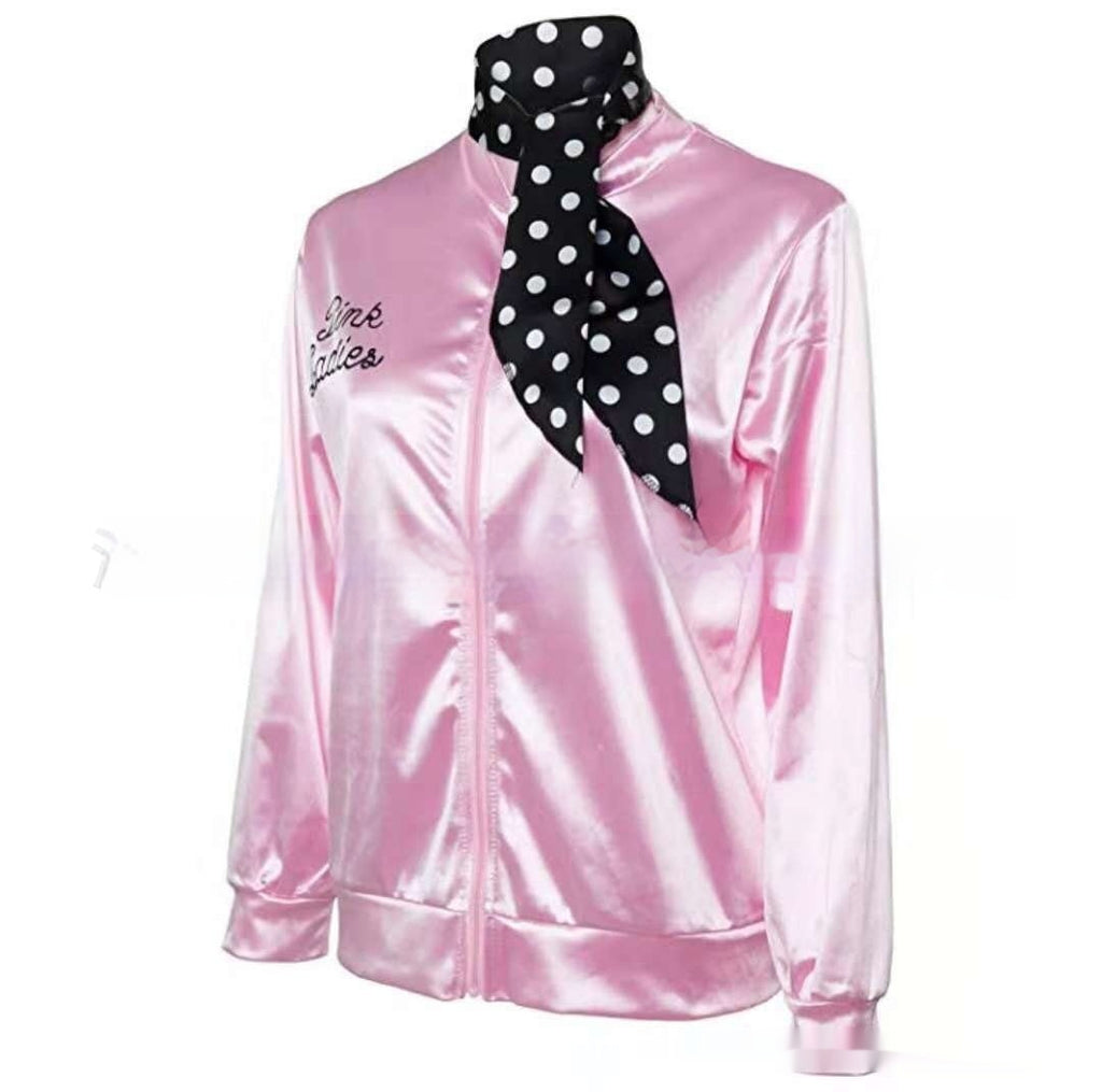 Fashionable Letter Printed Baseball Jacket With Scarf