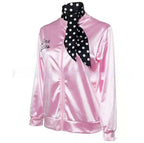 Fashionable Letter Printed Baseball Jacket With Scarf