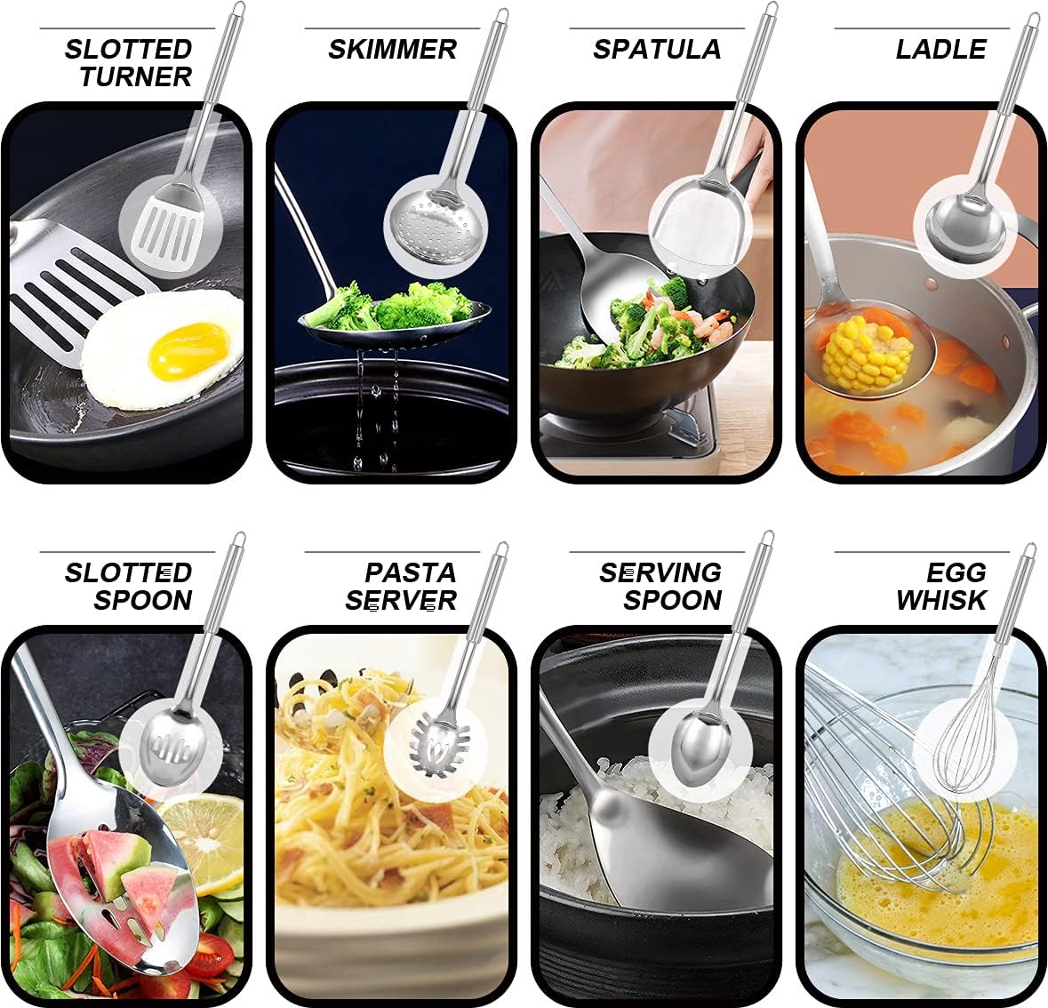 12.8" Carbon Steel Wok-11Pcs Woks & Stir Fry Pans Wok Pan with Lid, No Chemical Coated Chinese Wok with 10 Cookware Accessories, Flat Bottom Wok for Electric, Induction,Gas Stoves - Grand Goldman