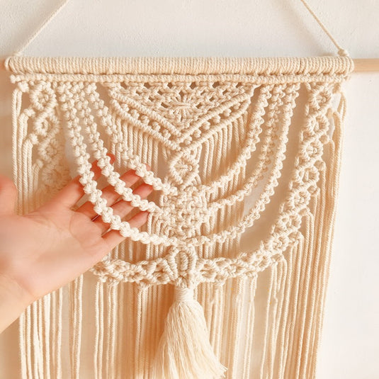 Hand-woven wall tapestry