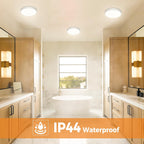 12Pack LED Flush Mount Ceiling Light, Dimmable & 100W Equivalent Super Slim LED Ceiling Light, 3000K-6500K Selectable, 12W 1500Lm Round Light Fixture for Bedroom, Bathroom, Closet, Hallway - Grand Goldman