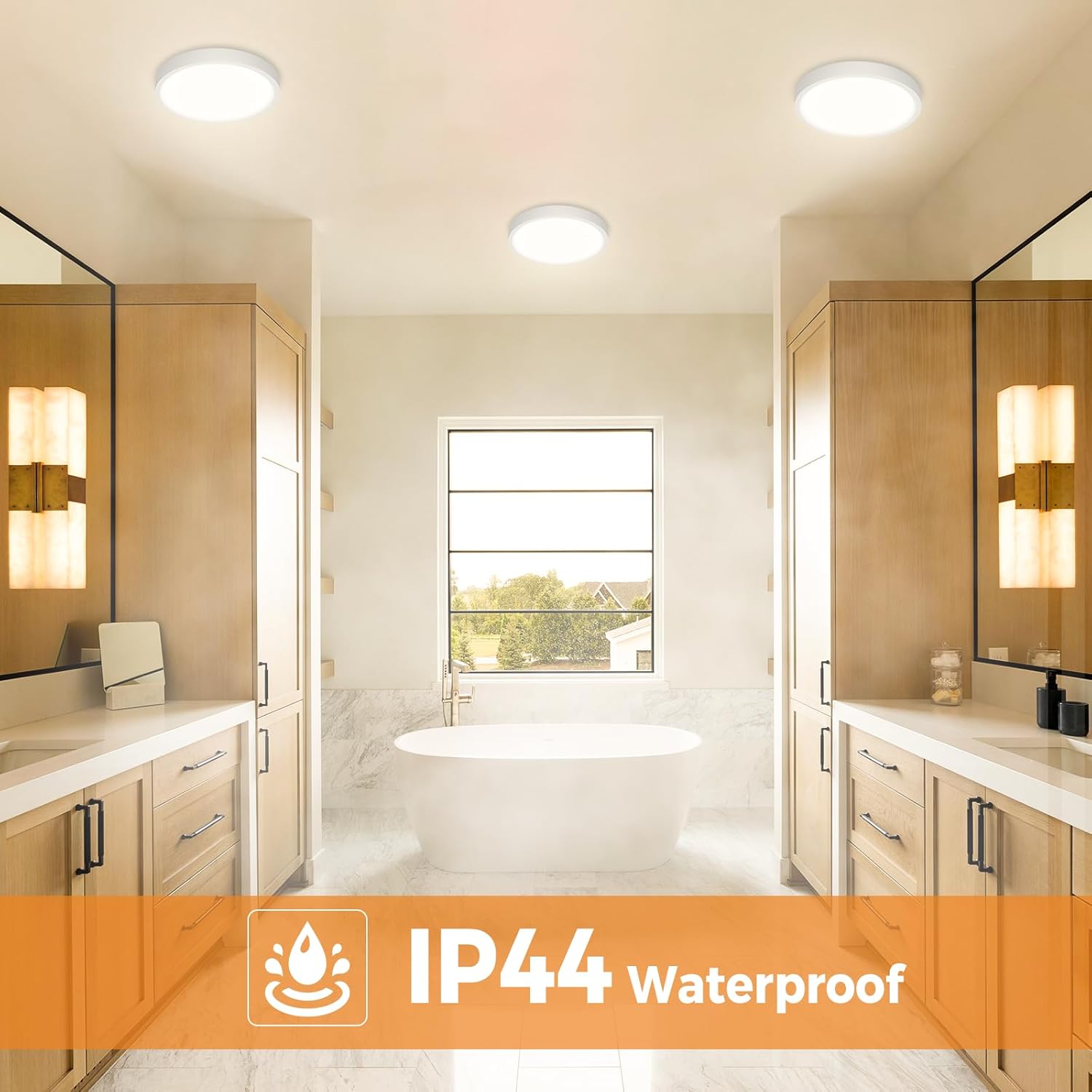 12Pack LED Flush Mount Ceiling Light, Dimmable & 100W Equivalent Super Slim LED Ceiling Light, 3000K-6500K Selectable, 12W 1500Lm Round Light Fixture for Bedroom, Bathroom, Closet, Hallway - Grand Goldman