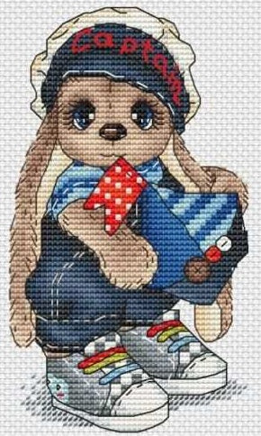 Rabbit style cross stitch set