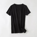 Cool Double-sided Mercerized Cotton Short-sleeved White T-shirt - Grand Goldman