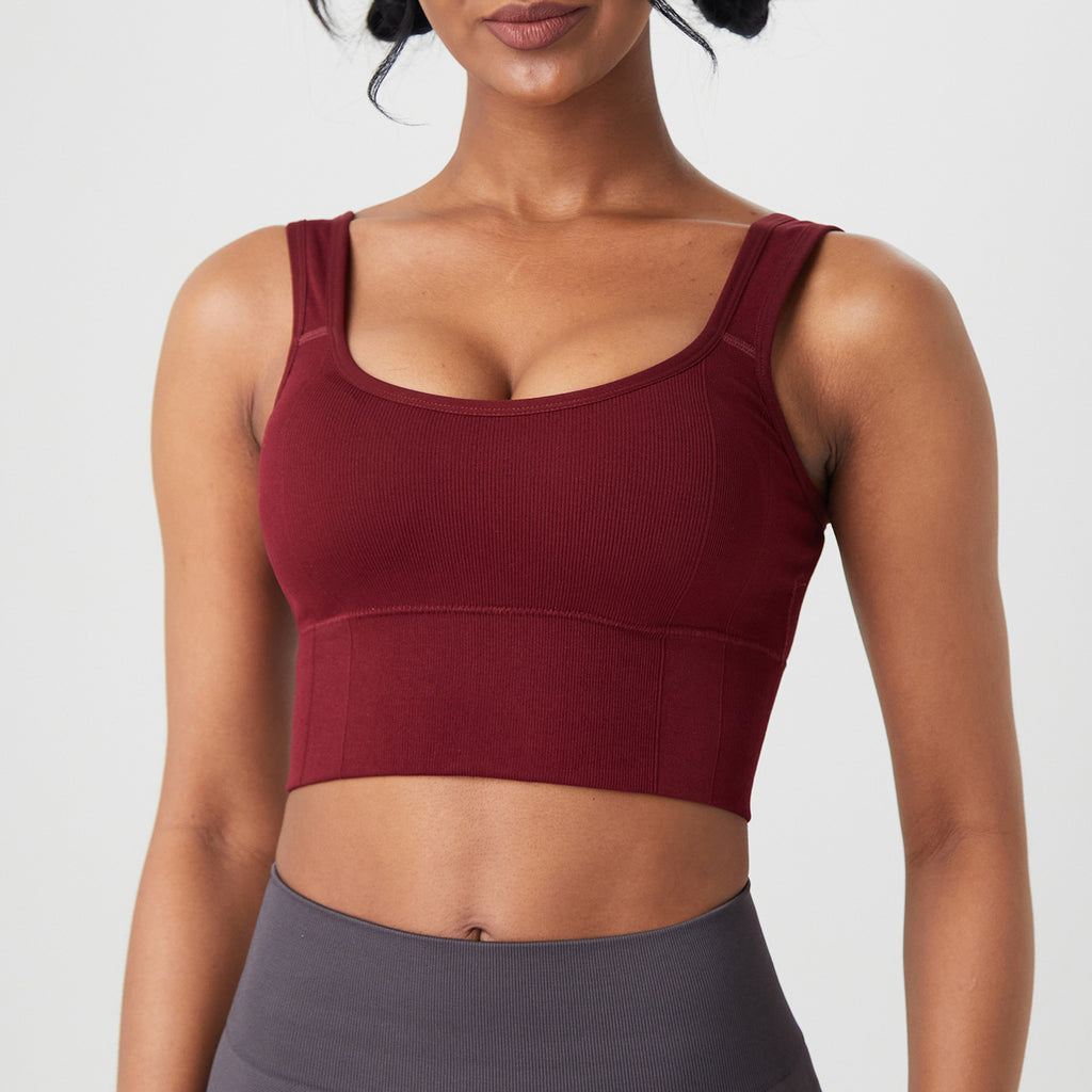 Women's Wide Shoulder Strap Threaded Bra