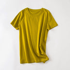 Cool Double-sided Mercerized Cotton Short-sleeved White T-shirt - Grand Goldman