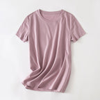 Cool Double-sided Mercerized Cotton Short-sleeved White T-shirt - Grand Goldman