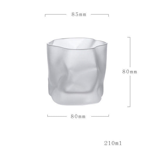 Shaped crystal whiskey glass