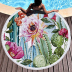 Round beach towel
