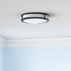 13 inch Flush Mount LED Ceiling Light Fixture, 2700K/3000K/3500K/4000K/5000K Adjustable Ceiling Lights, Oil Rubbed Bronze Saturn Dimmable Lighting for Bathroom Kitchen, ETL Listed - 2 Pack - Grand Goldman