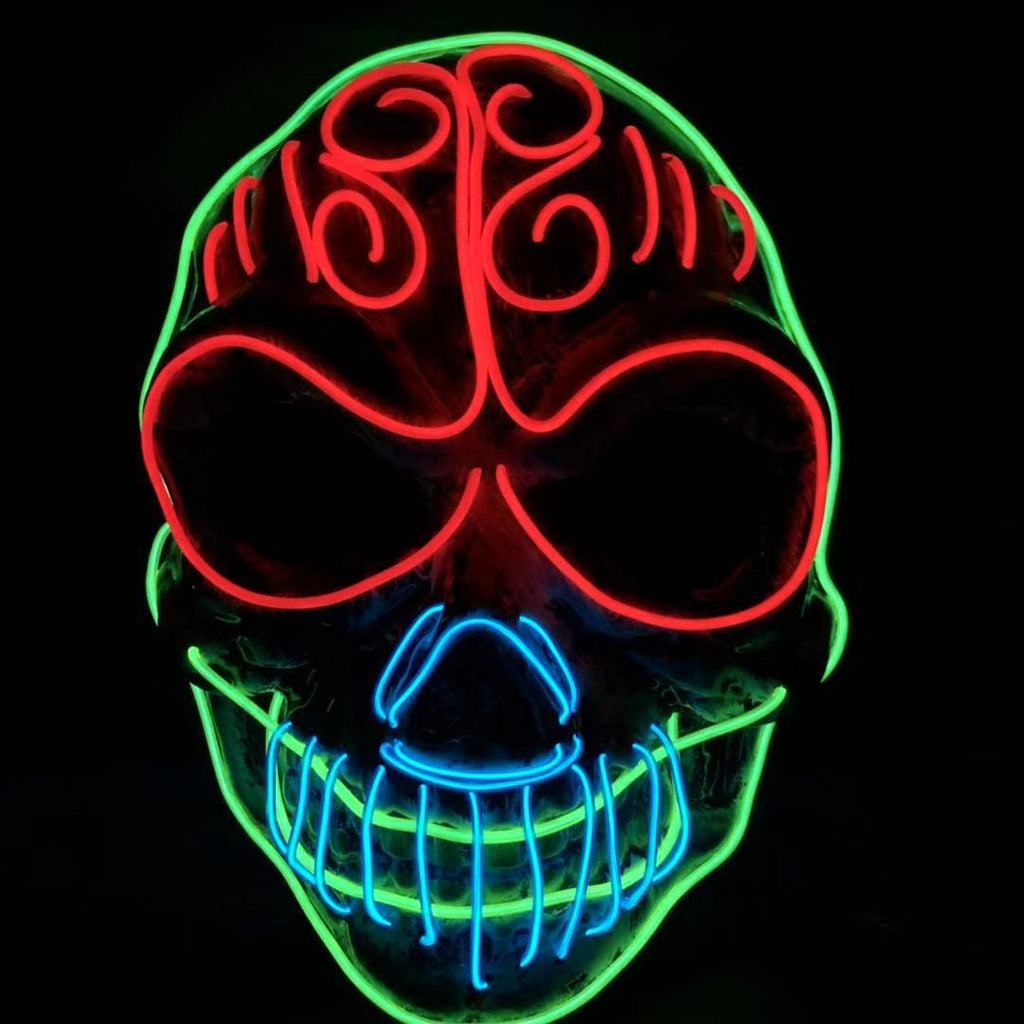 Halloween kranium LED lysende maske