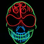 Halloween kranium LED lysende maske
