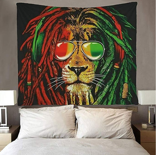 Lion tapestry art wall hippie art lion king tapestry