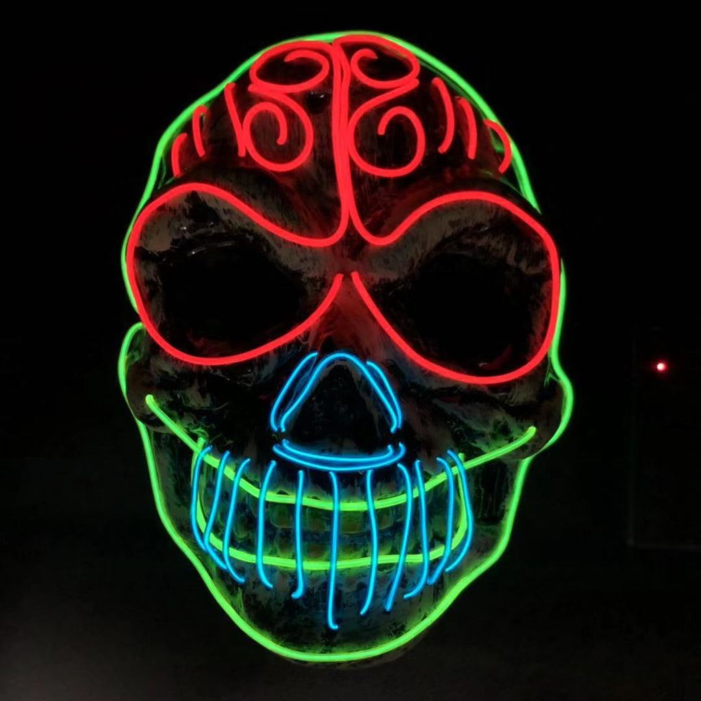 Halloween kranium LED lysende maske