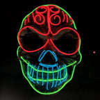 Halloween kranium LED lysende maske