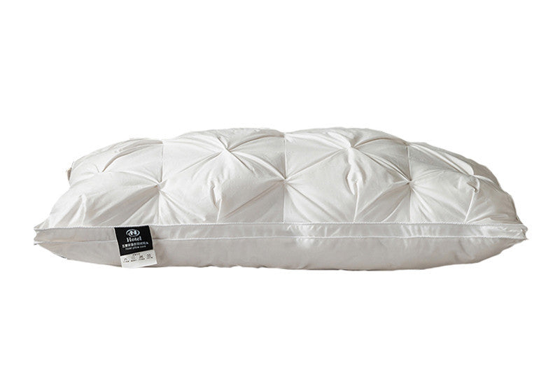 A Pair Of Feather Pillows And White Goose Single Neck Guards