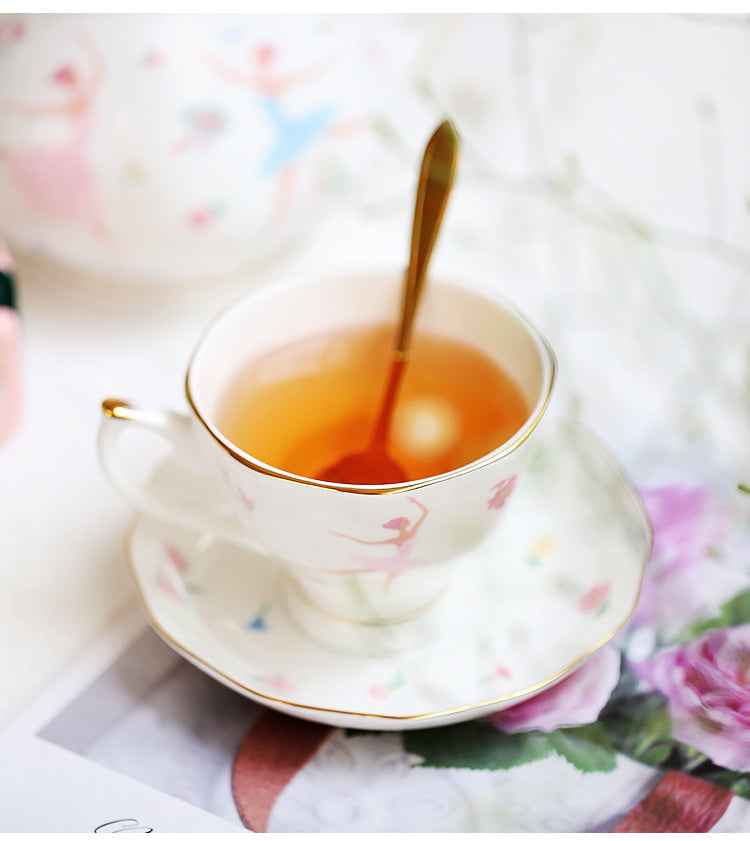 British Bone China Ceramic Tea Set Cup And Saucer Set