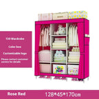 Metal Combination Simple Wardrobe Rental Room Steel Pipe Assembly Clothes Household Bedroom