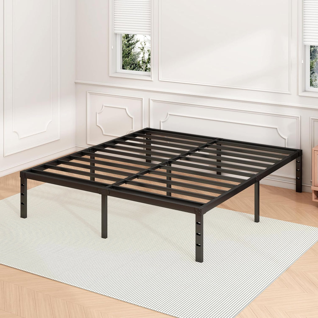14 Inch Twin Bed Frame - Sturdy Platform Bed Frame Metal Bed Frame No Box Spring Needed Heavy Duty Twin Size Bed Frame Easy Assembly Strong Bearing Capacity, Under Bed Storage - Grand Goldman