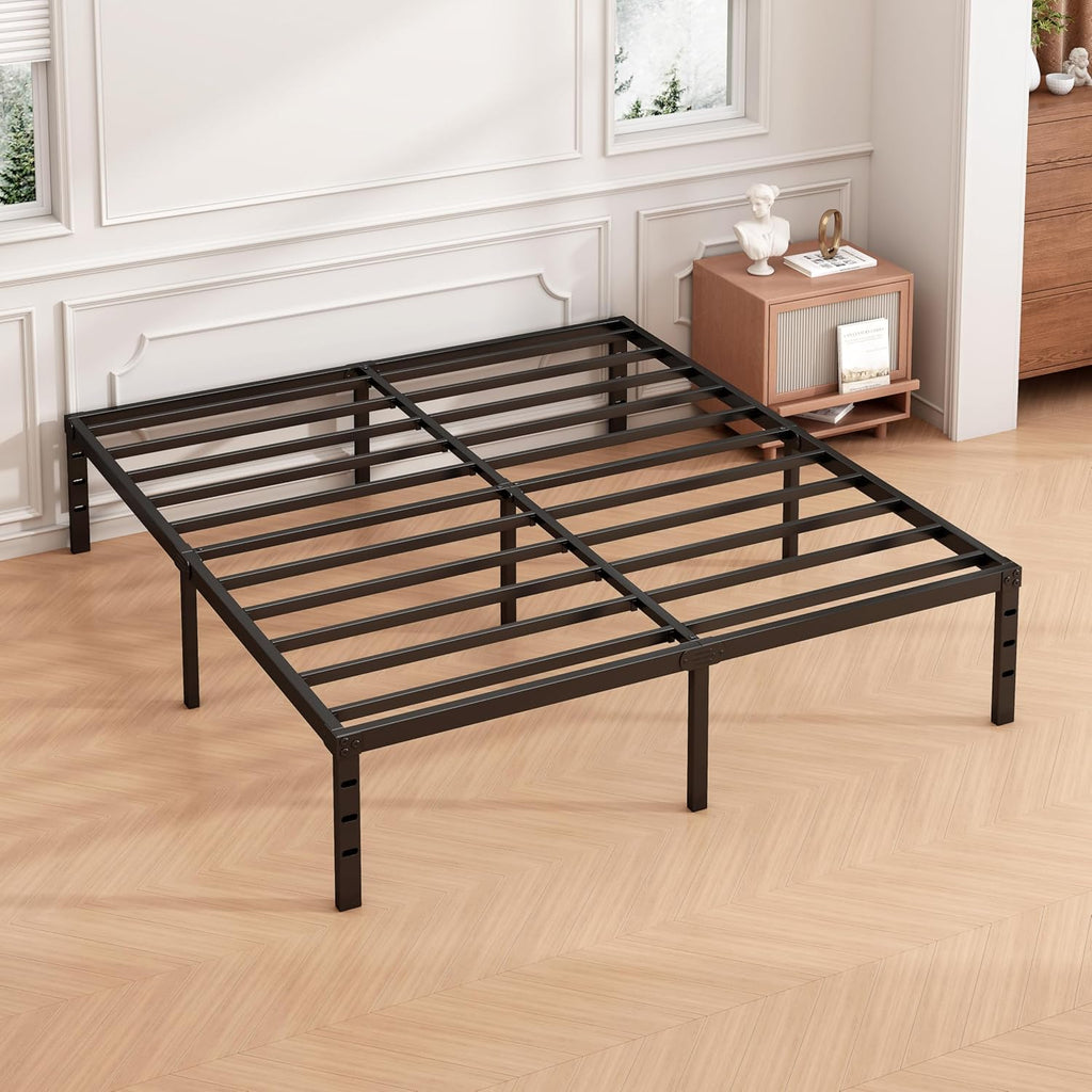 14 Inch Twin Bed Frame - Sturdy Platform Bed Frame Metal Bed Frame No Box Spring Needed Heavy Duty Twin Size Bed Frame Easy Assembly Strong Bearing Capacity, Under Bed Storage - Grand Goldman